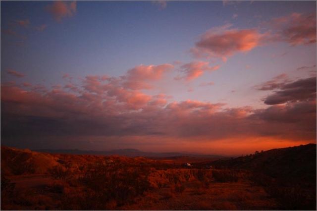 sm 5705.jpg - Rainbow Basin campground at night.